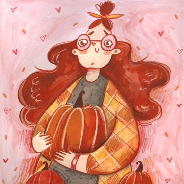Открытка Cardsi - Pumpkin girl №2876